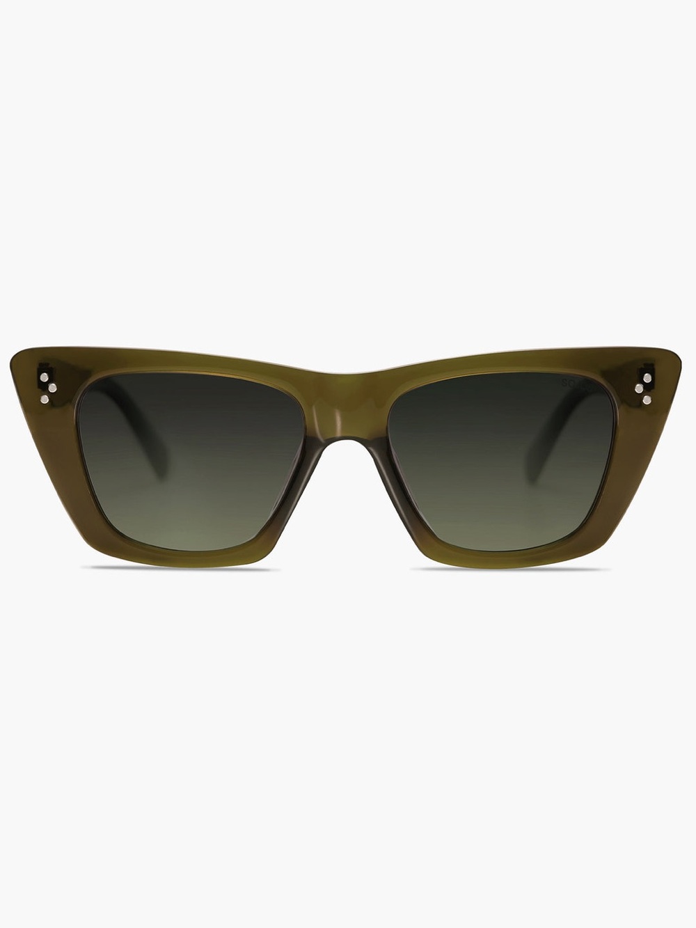 SOJOS Eliza Dark Green Cat Eye Sunglasses